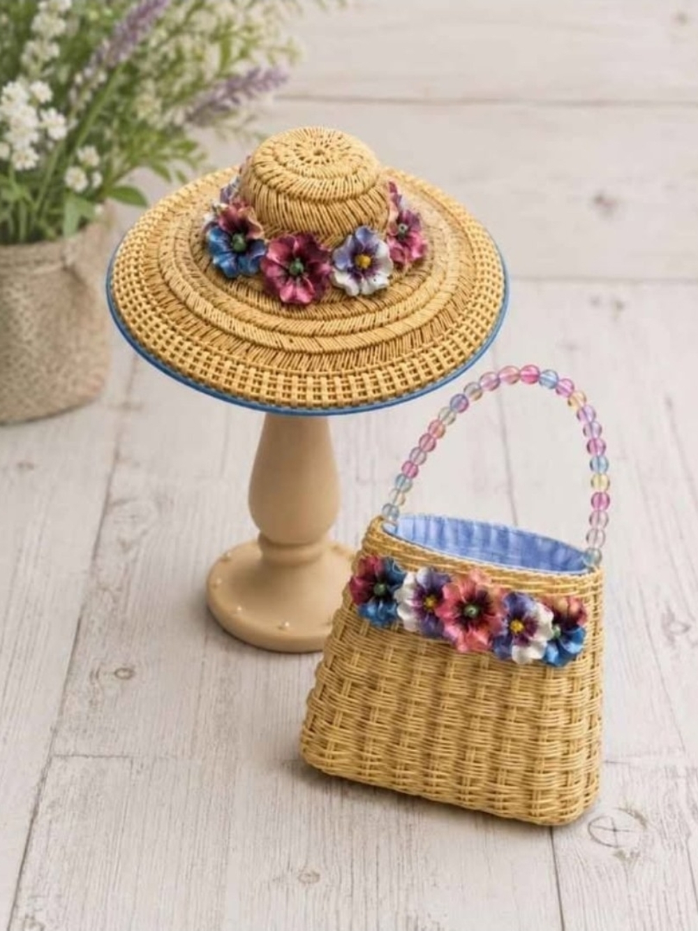 Classic Couture "The Lady Phoebe" Minature Hat & Purse Set with Stand - 2000